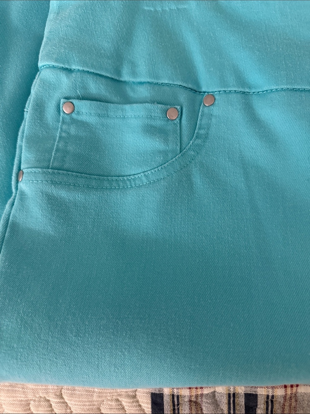 Ruby Rd. Teal Cropped Pull-On Pants - Picture 6 of 7